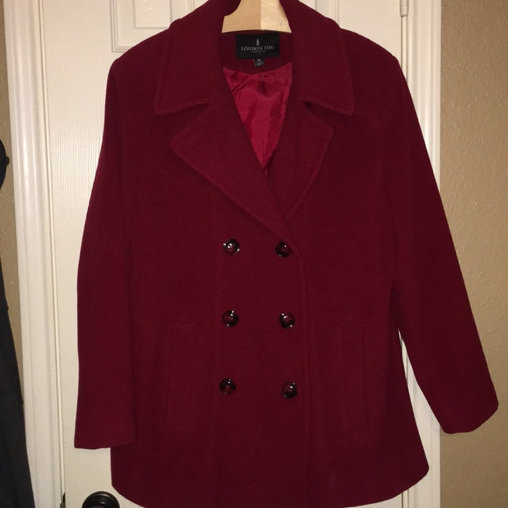 London Fog Double-Breasted Pea Coat